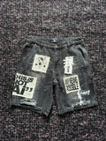 Mixed Emotion Black Denim Ai Jorts