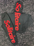 Solitaire Black Red Sweat Suit