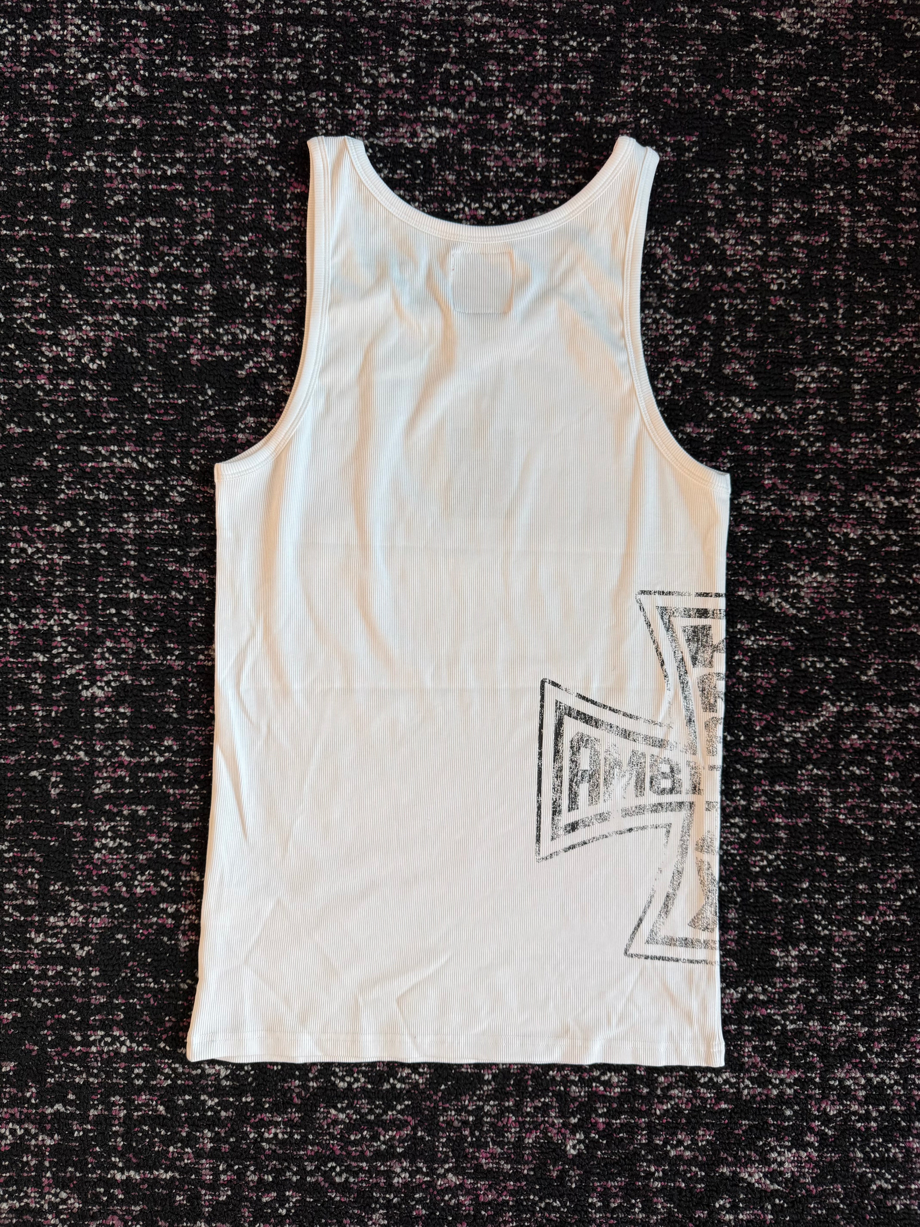 Krazy Ambition White Black Tank