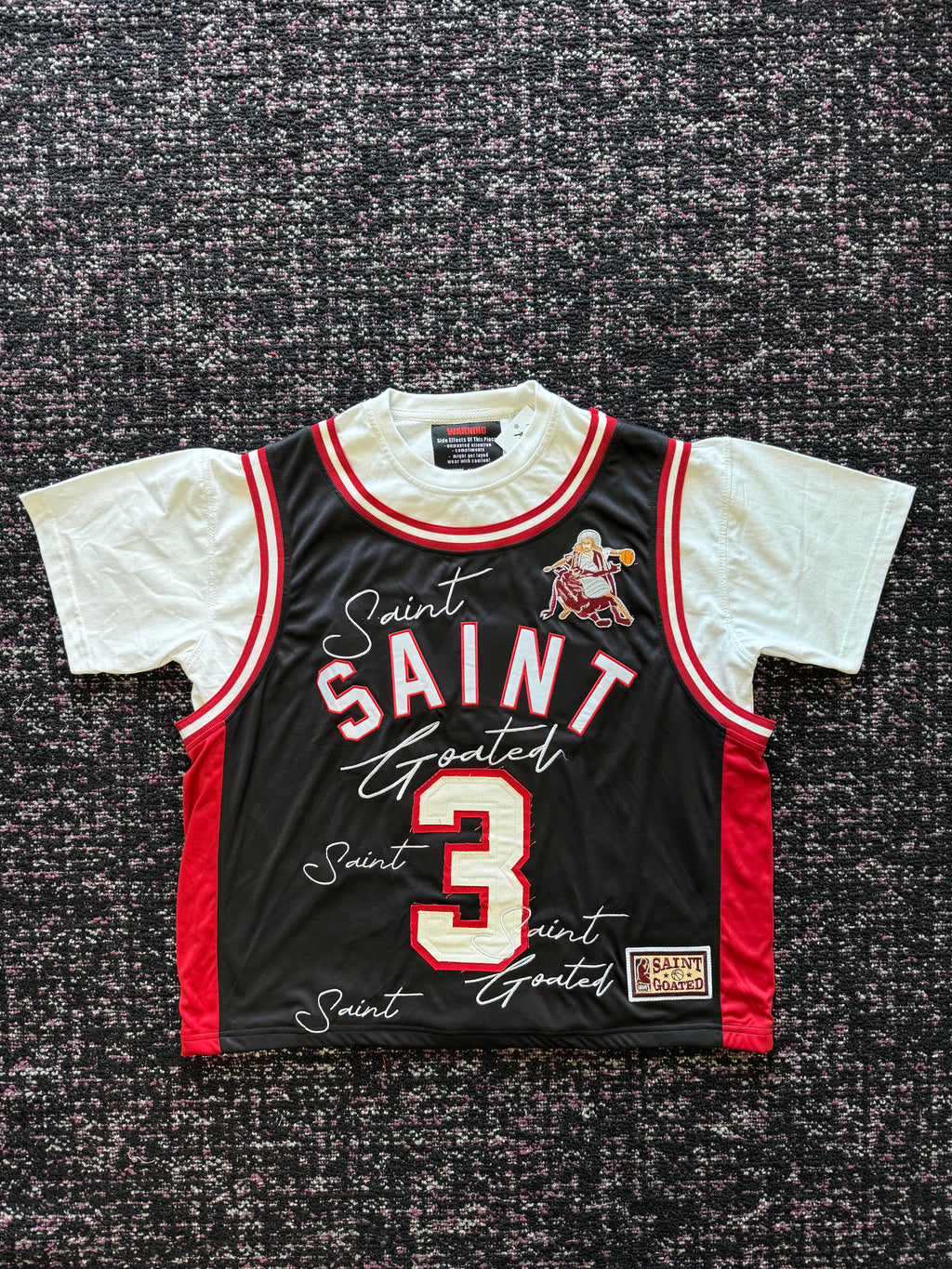 Saint GOATED Black Jersey Tee