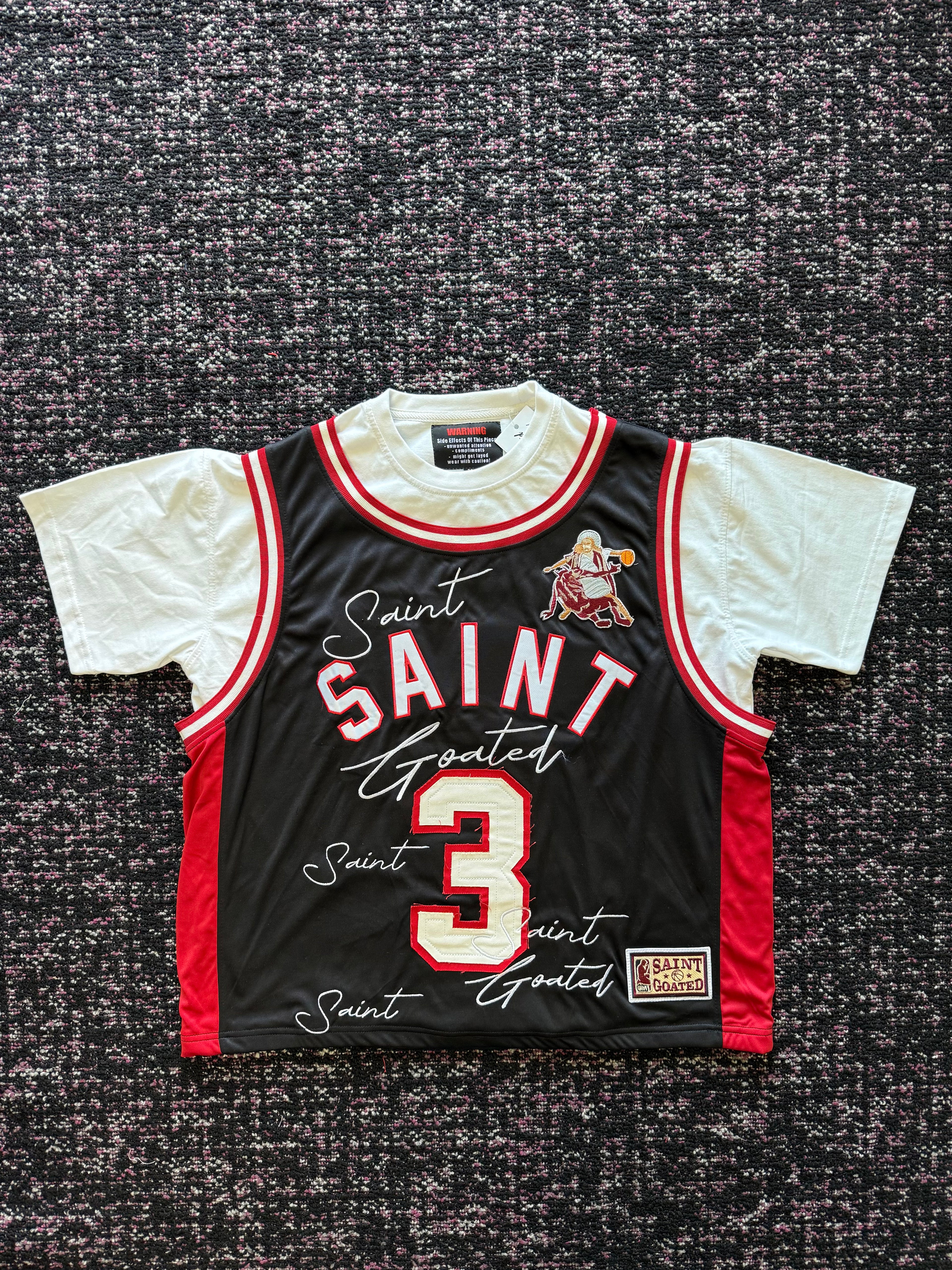 Saint GOATED Black Jersey Tee