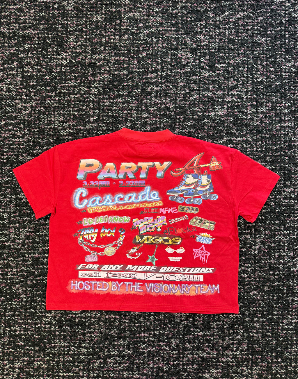 Visionary Red Cascade Tee
