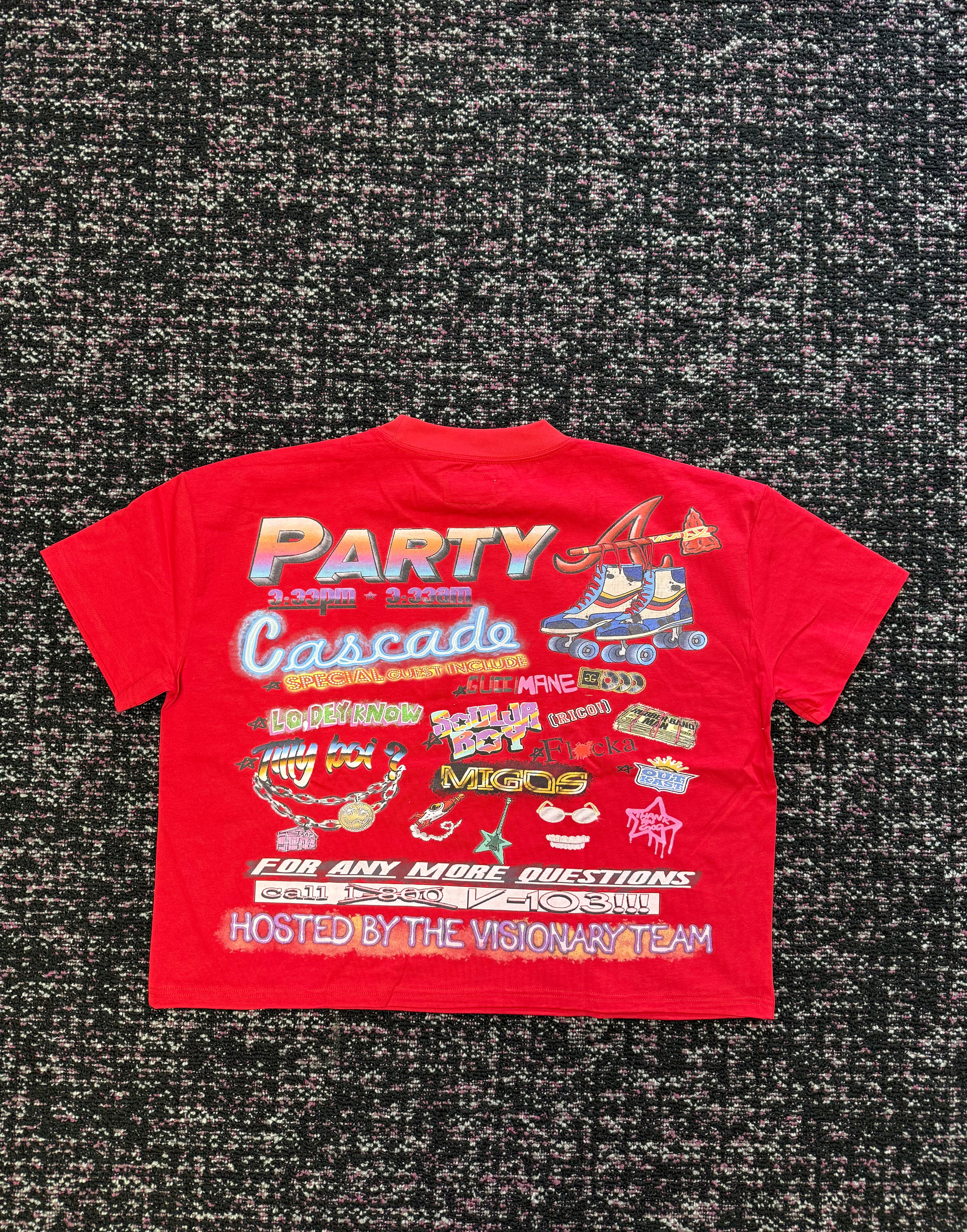 Visionary Red Cascade Tee