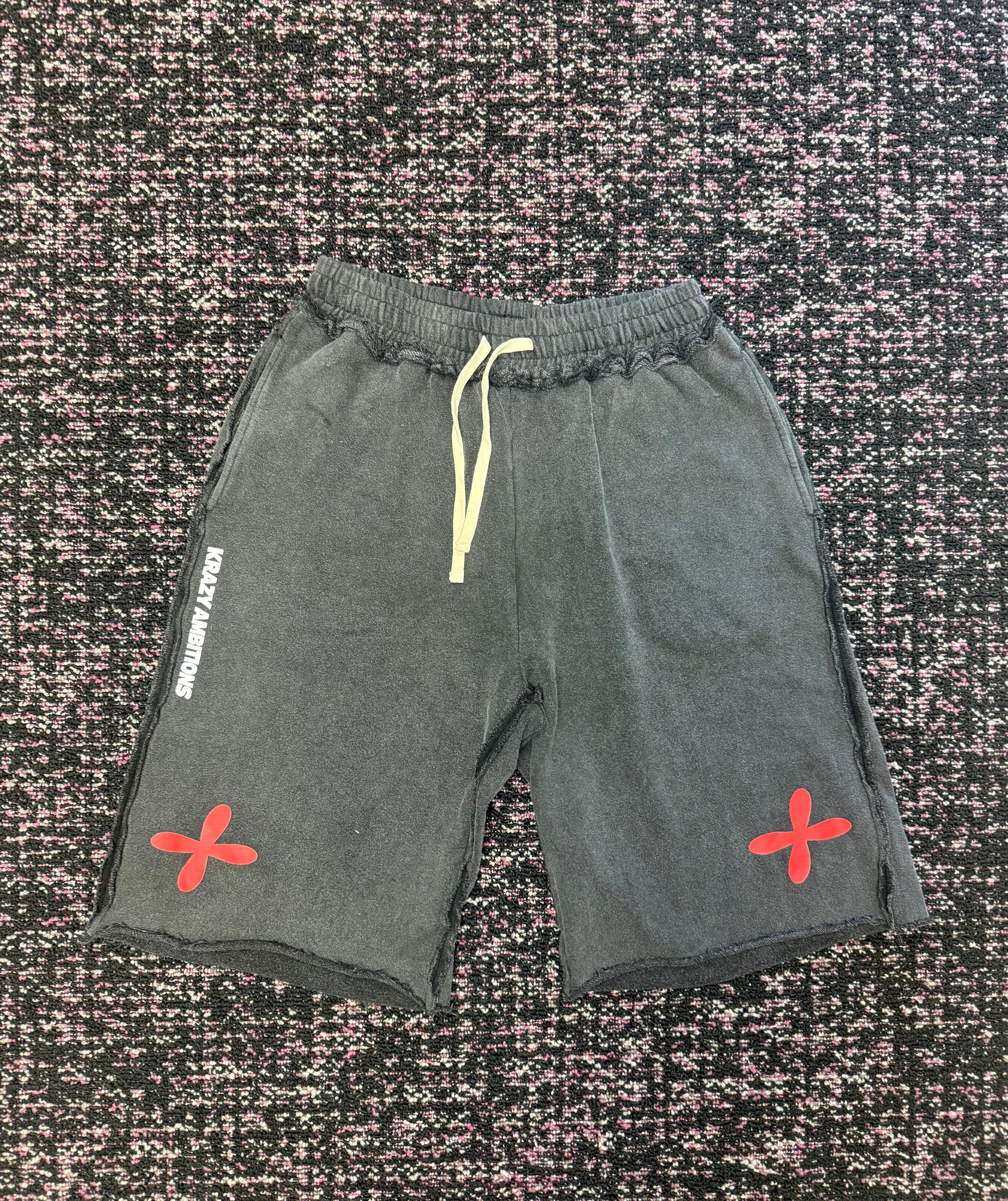 Krazy Ambition Black Red Shorts