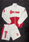 Solitaire White Red Nylon Set