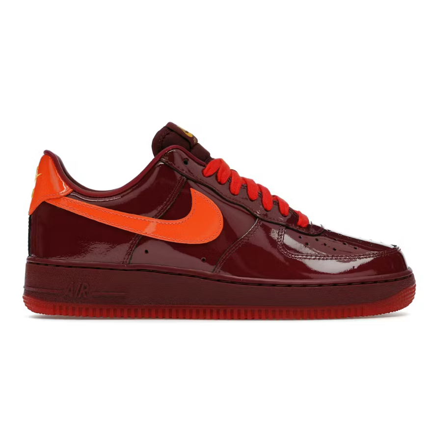 Nike Air Force 1 Low Patent Leather Team Red Safety Orange