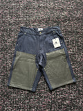 Abstract Co Denim Leather Jorts
