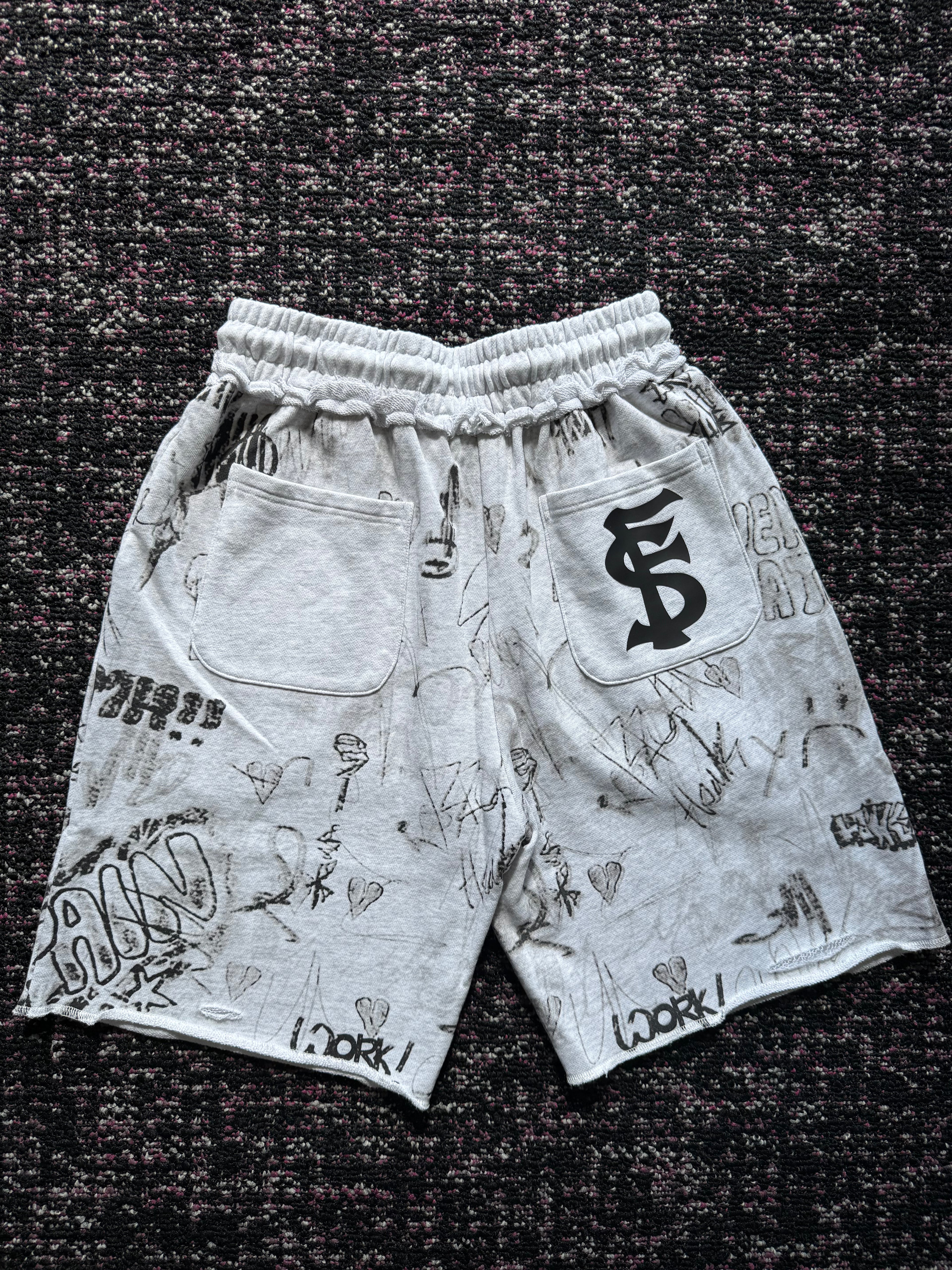 Forever Situated Graffiti Jorts