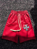 Krazy Ambition Red Leather Jorts