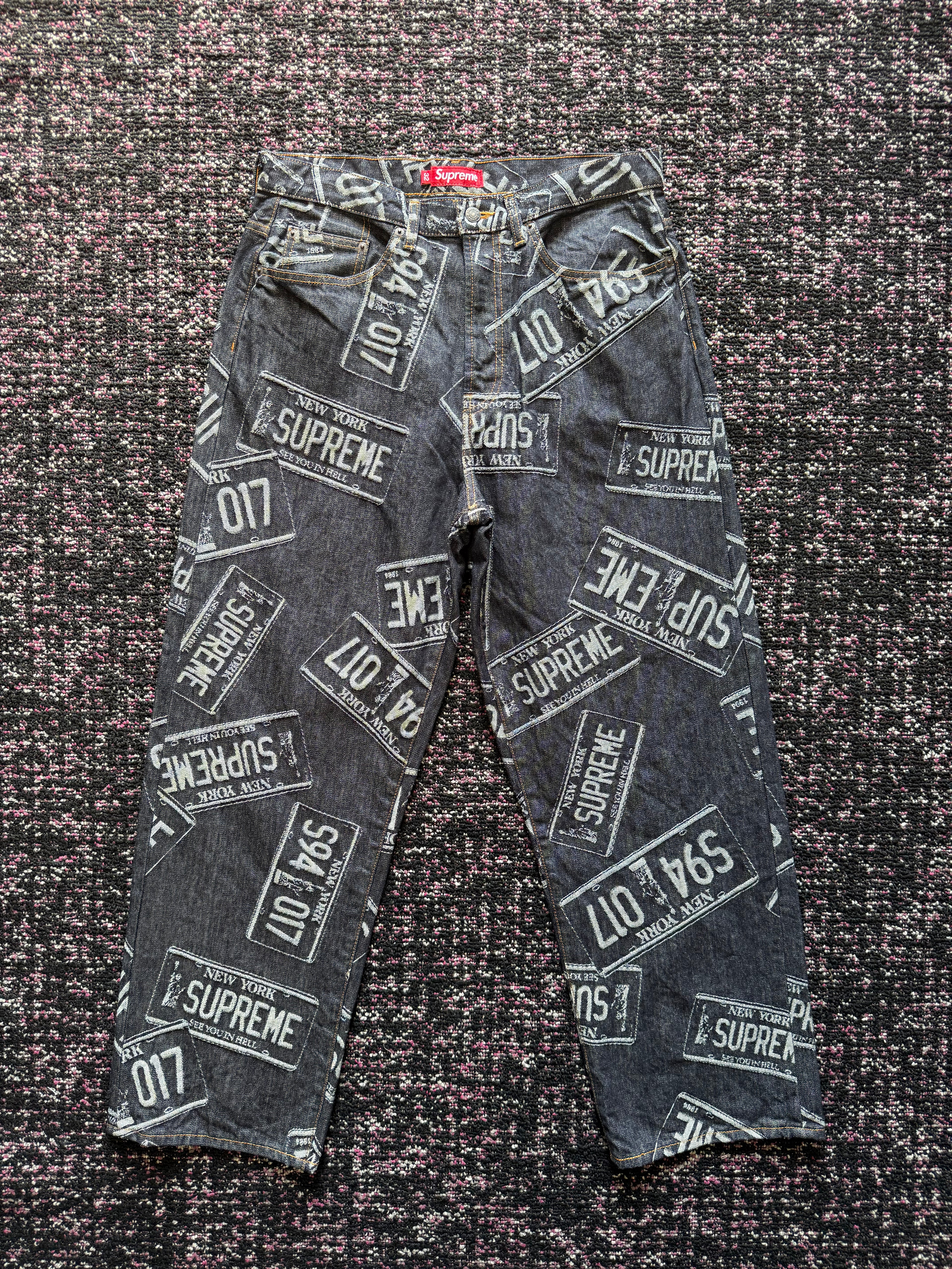 Supreme License Plate Denim