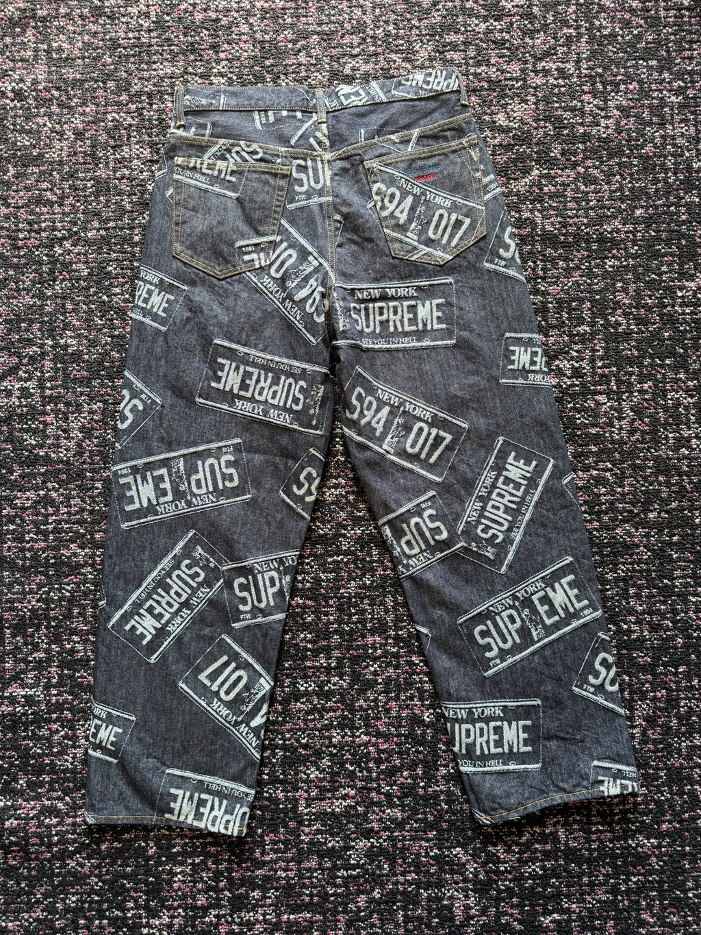 Supreme License Plate Denim