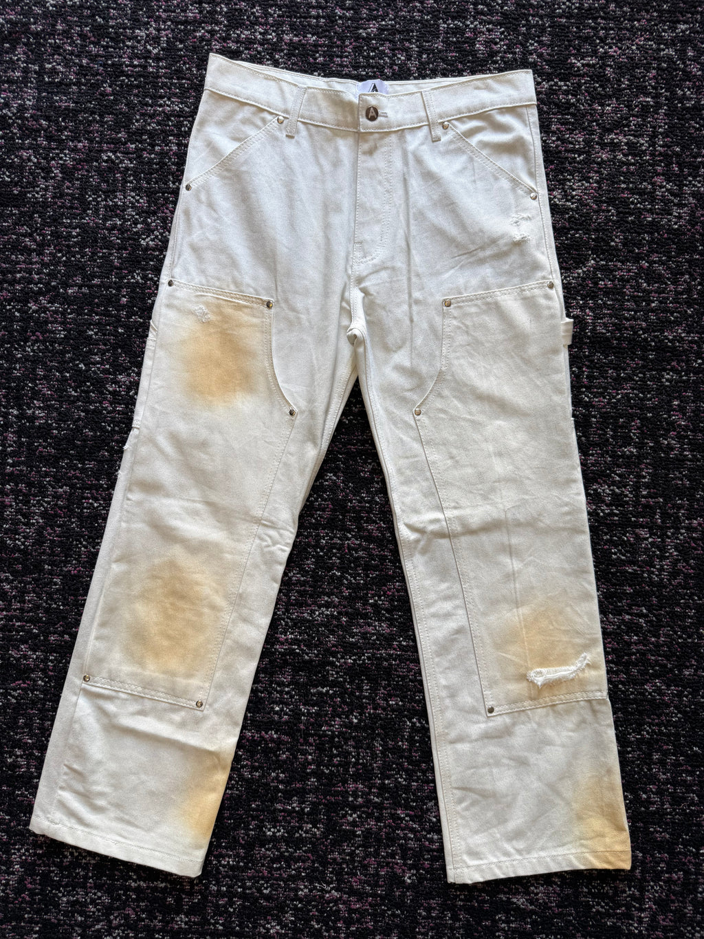 Abstract White Painter Denim