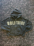 Solitaire Zip Up Black