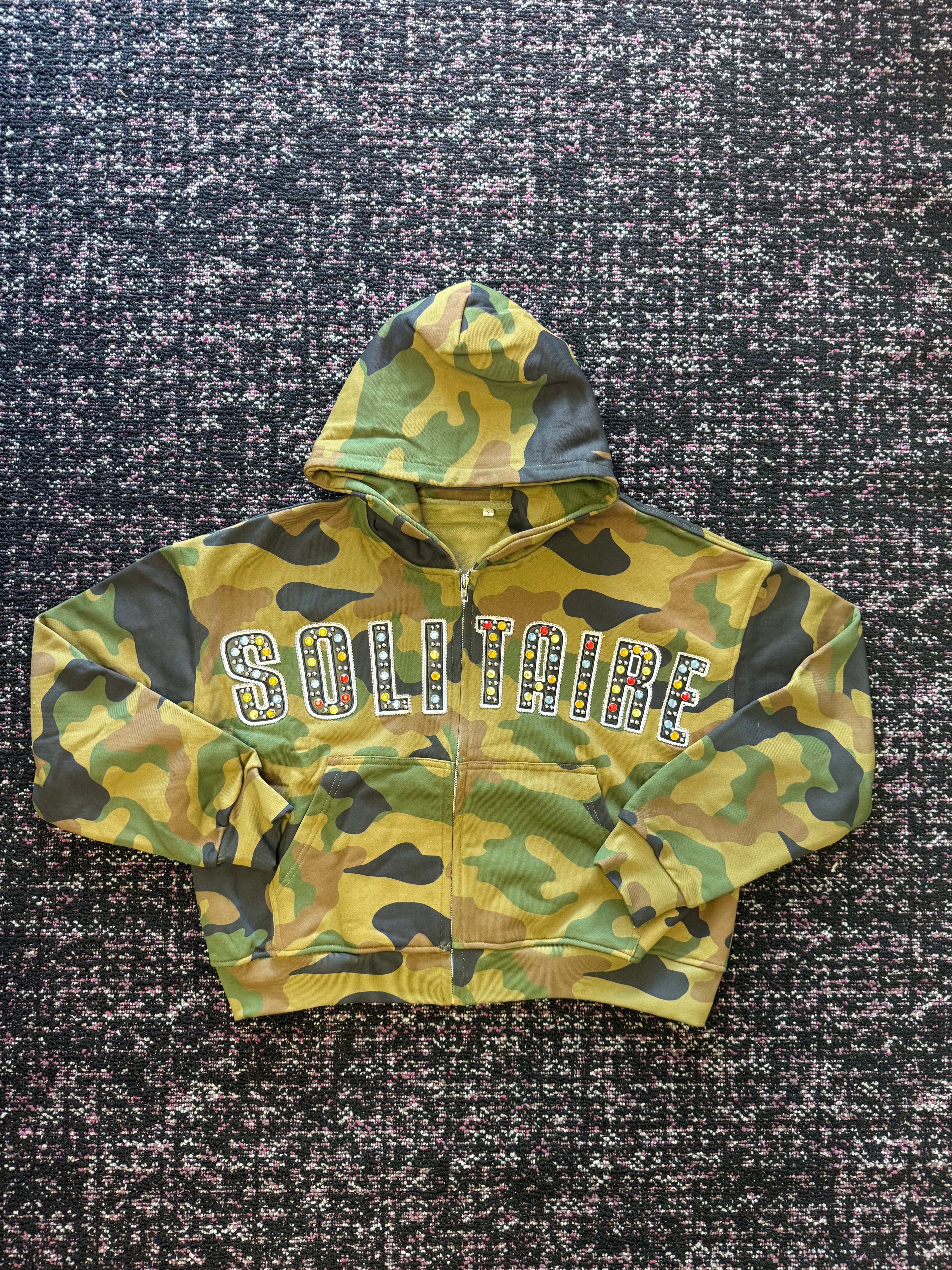 Solitaire Zip Up Camo