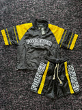 Forever Situated Black/Yellow Short Set