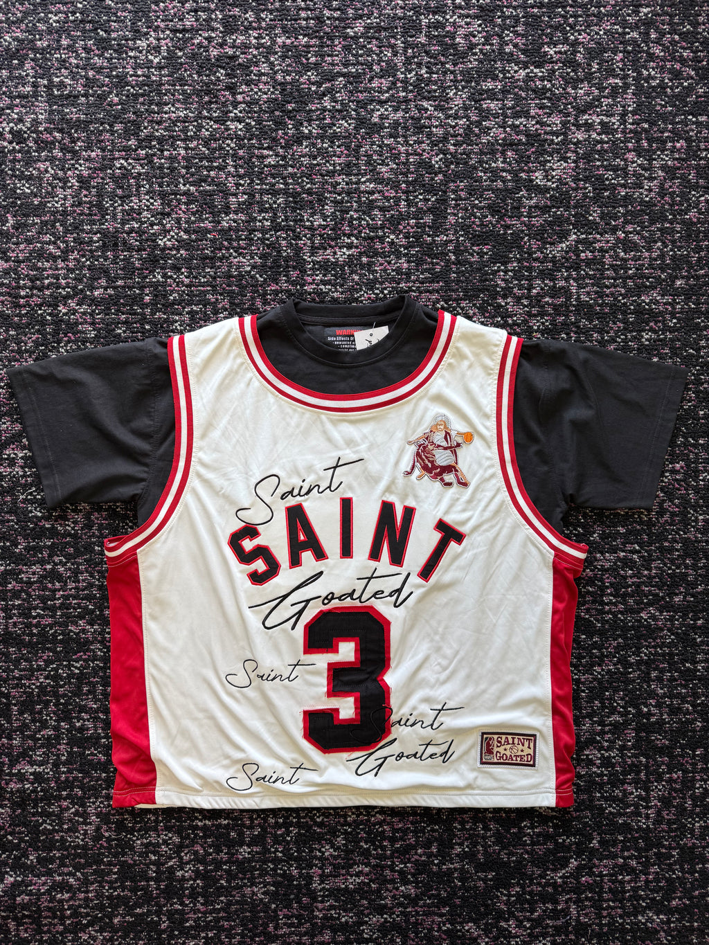 Saint GOATED White Jersey Tee