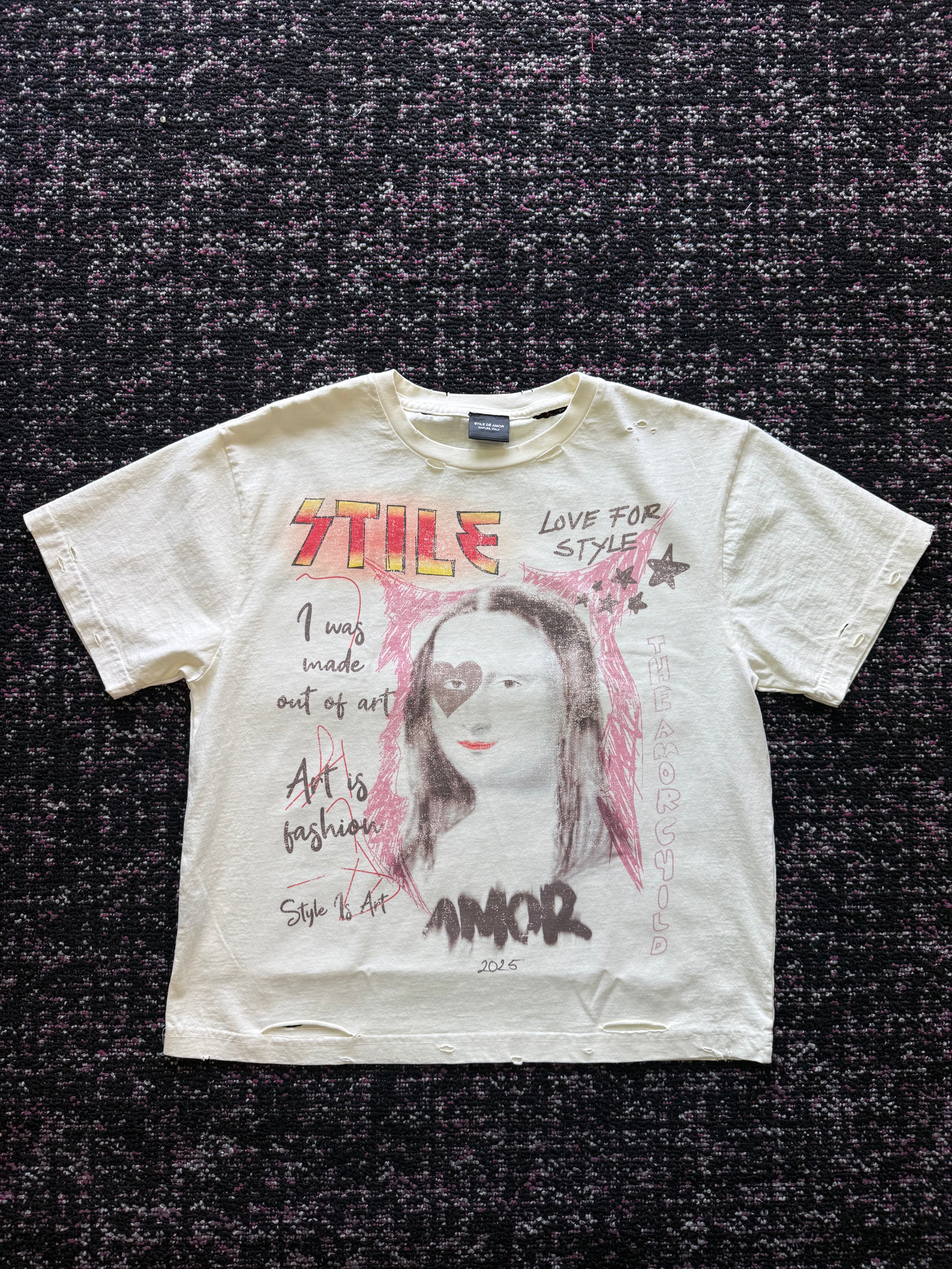 Cream Mona Lisa Amor Tee