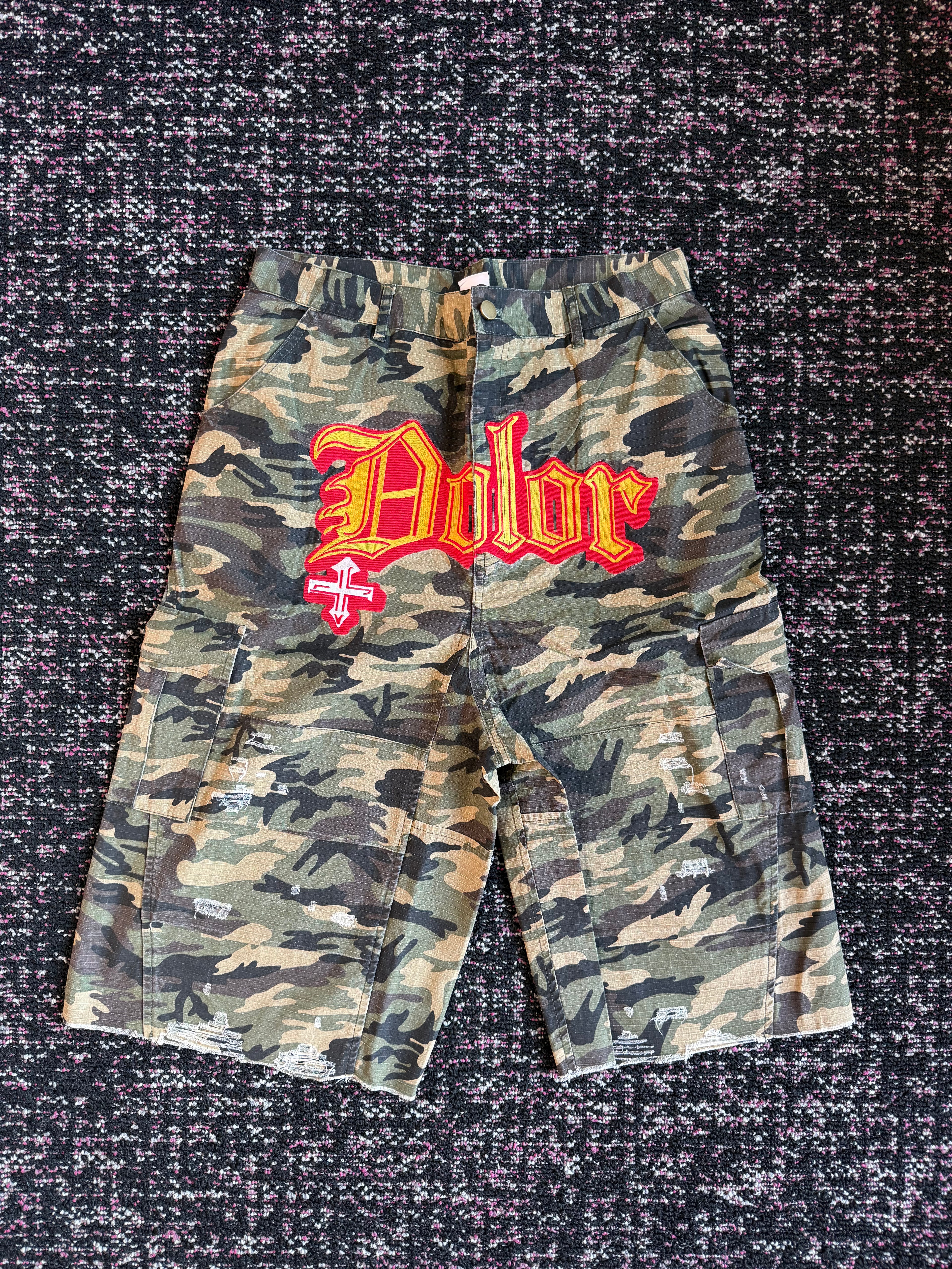 Dolor Couture Camo Jorts