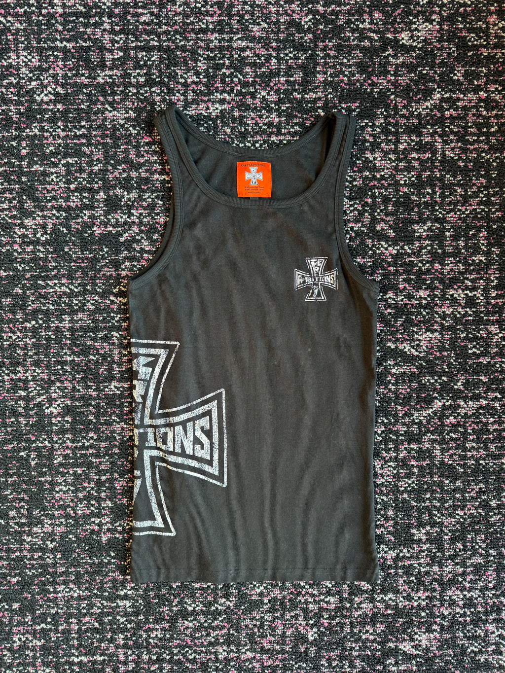Krazy Ambition Black White Tank