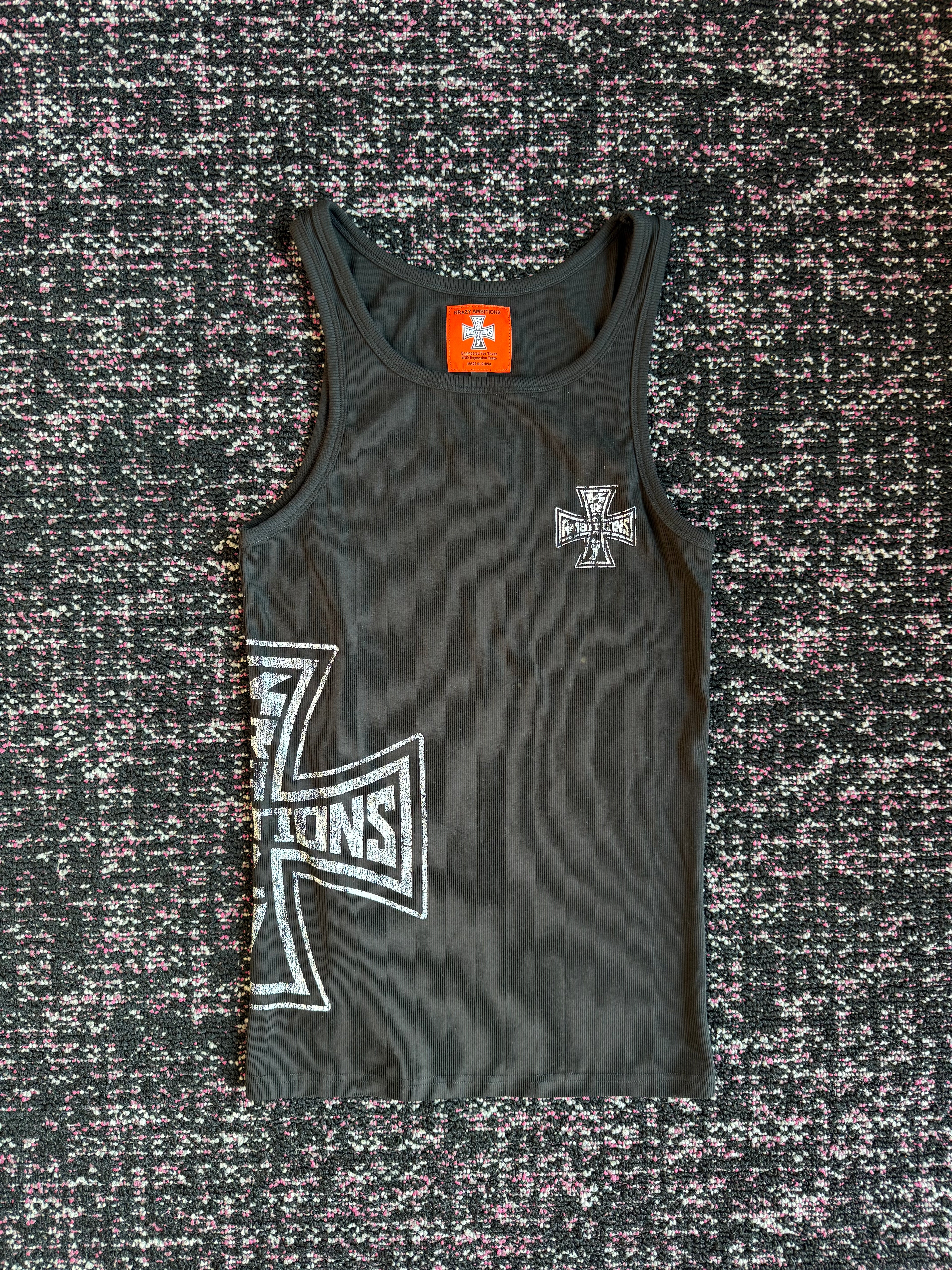 Krazy Ambition Black White Tank