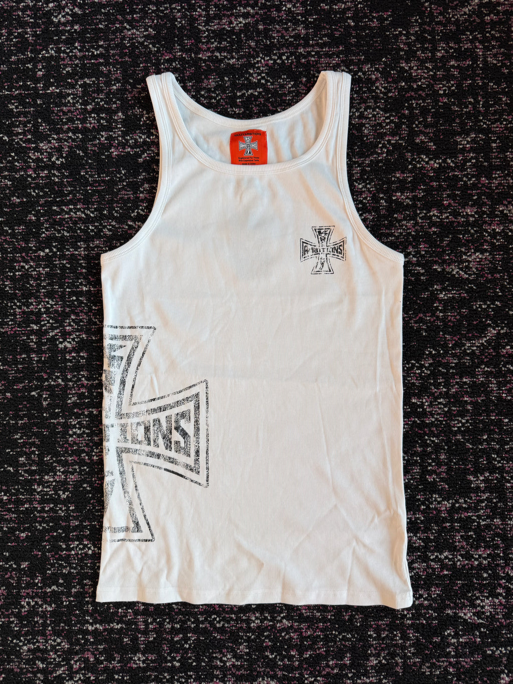 Krazy Ambition White Black Tank