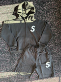 Solitaire Black White Cotton Set