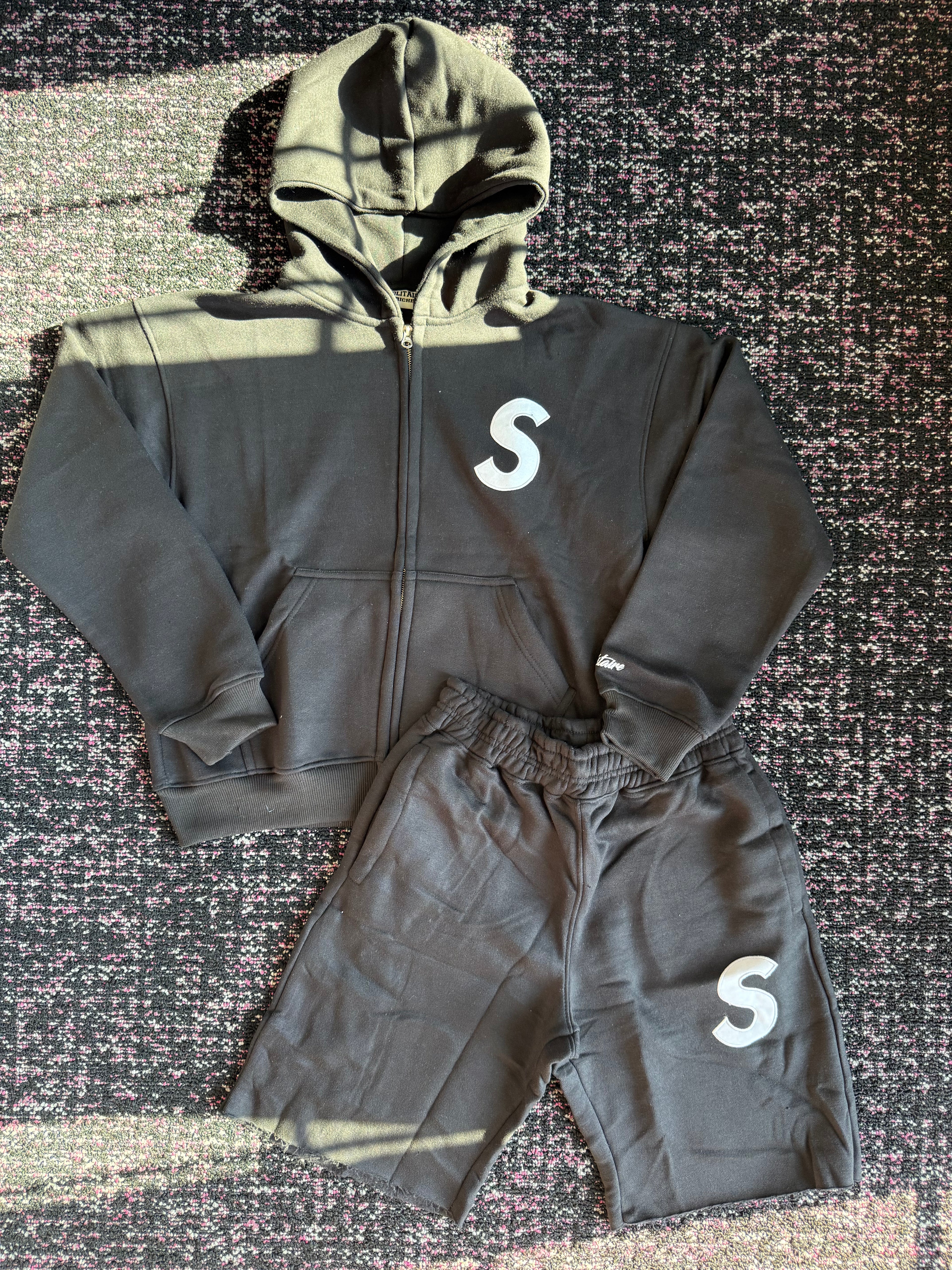 Solitaire Black White Cotton Set