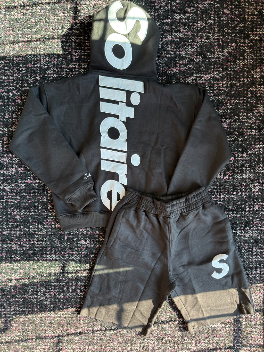 Solitaire Black White Cotton Set