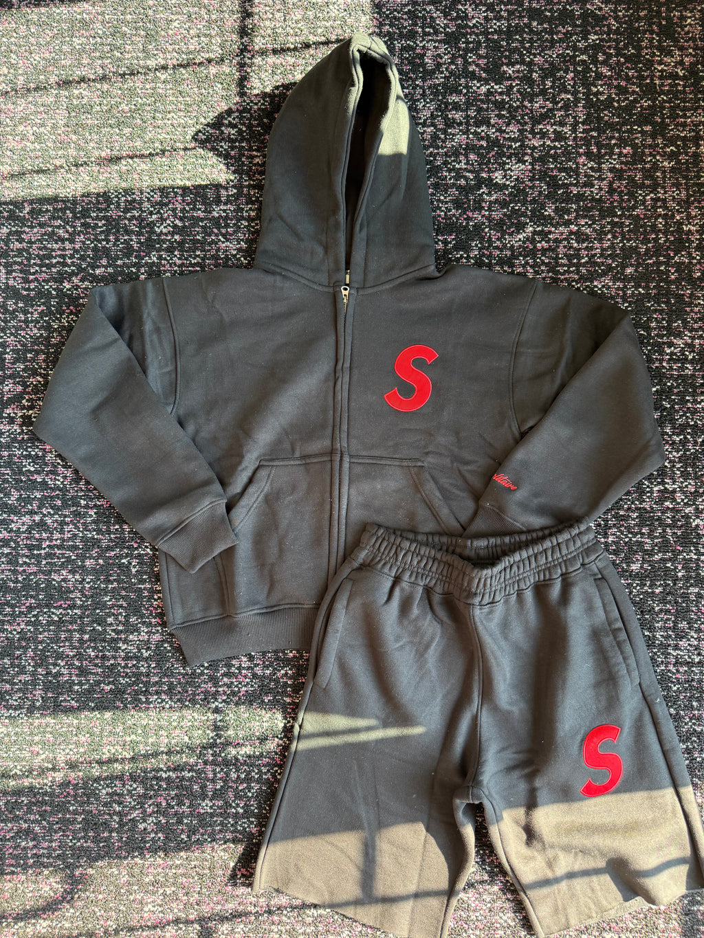Solitaire Black Red Cotton Set