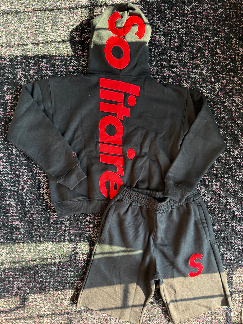 Solitaire Black Red Cotton Set