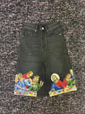 Last Supper Black Denim Jorts