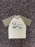 Noble Mansions Grey Baseball Tee