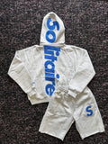 Solitaire Grey Blue Cotton Set