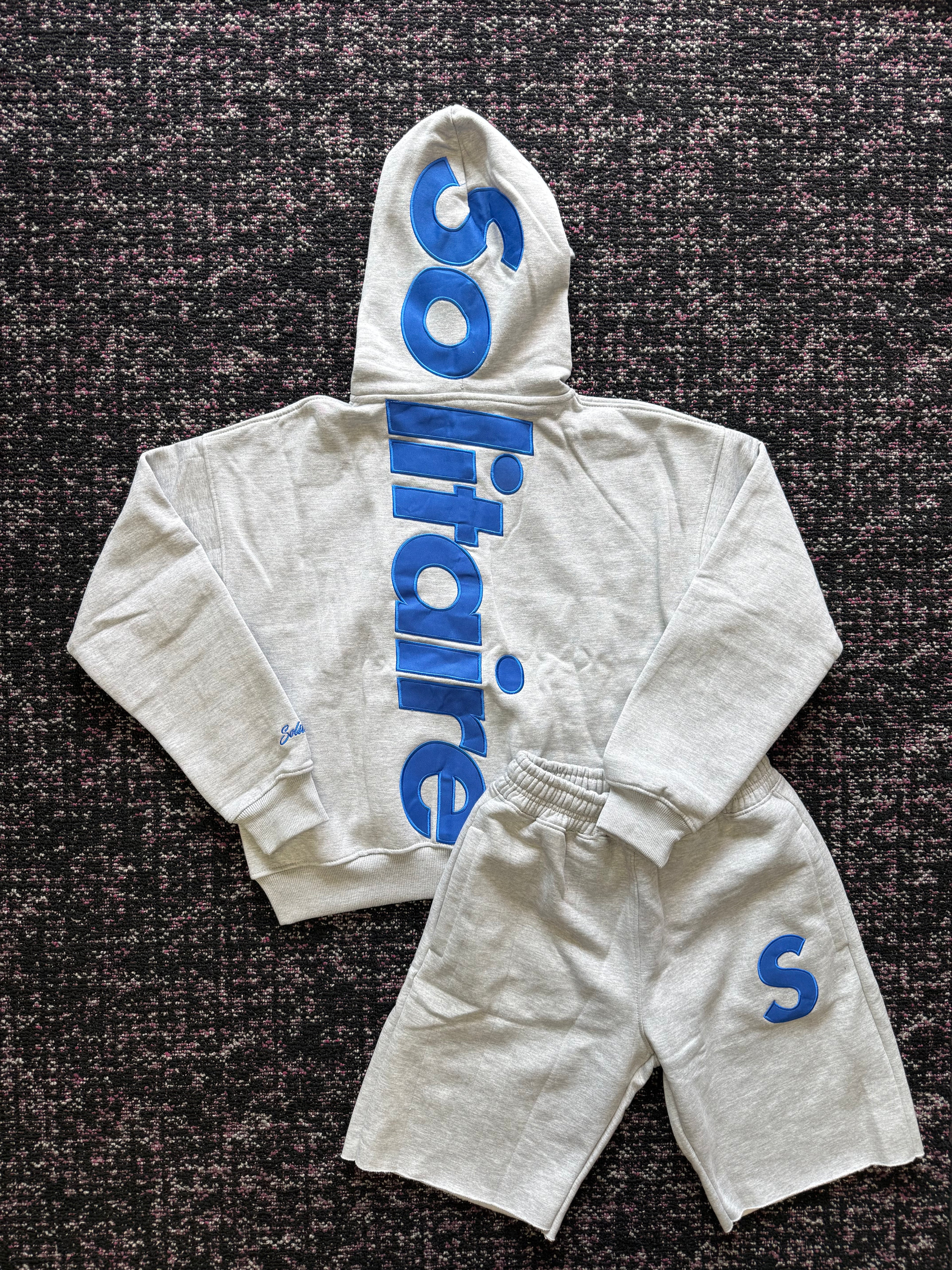 Solitaire Grey Blue Cotton Set