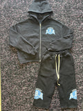 ArtByArt Black Blue Cotton Set