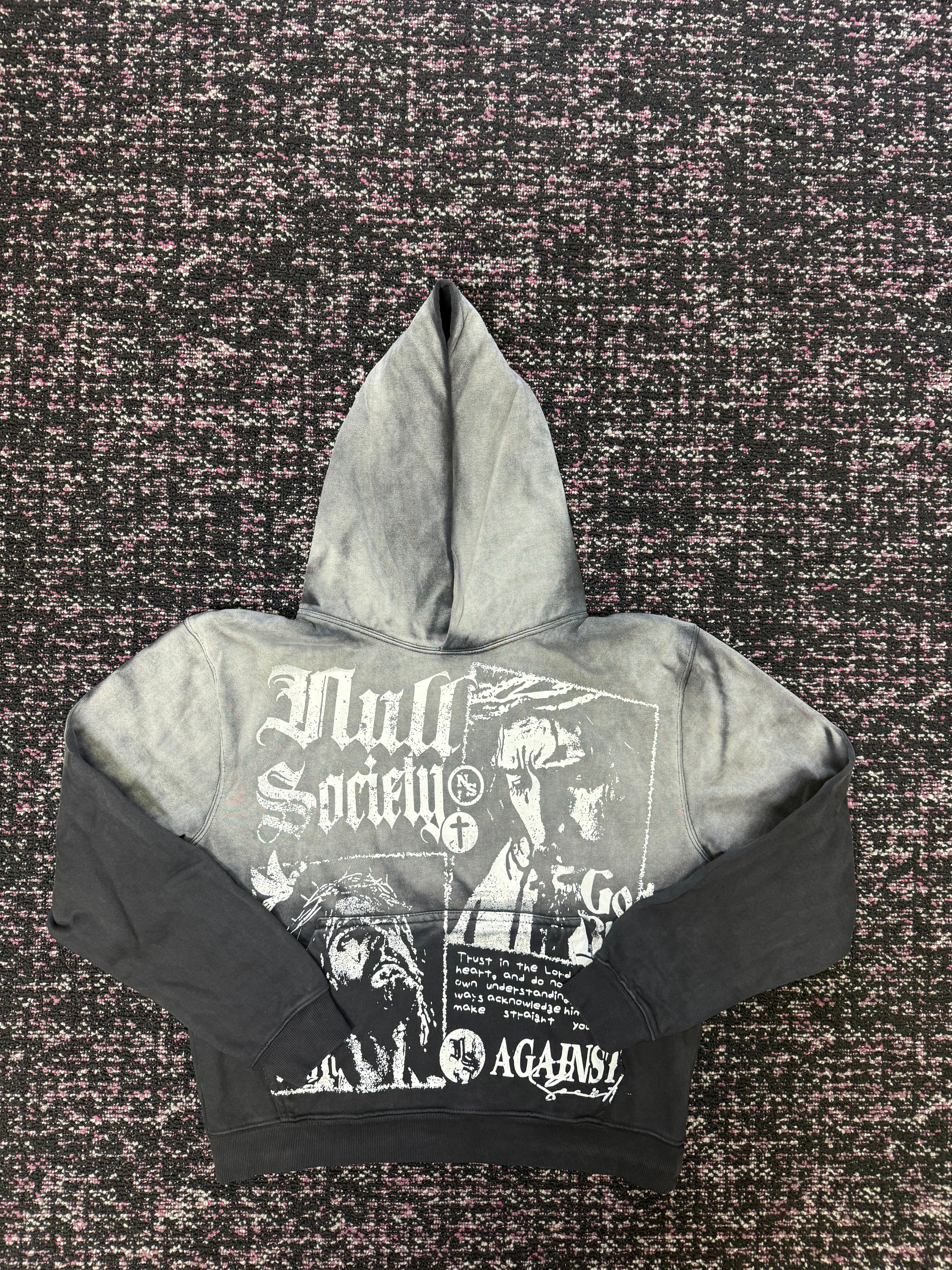 Null Society God Bless Ashy Washed Hoodie