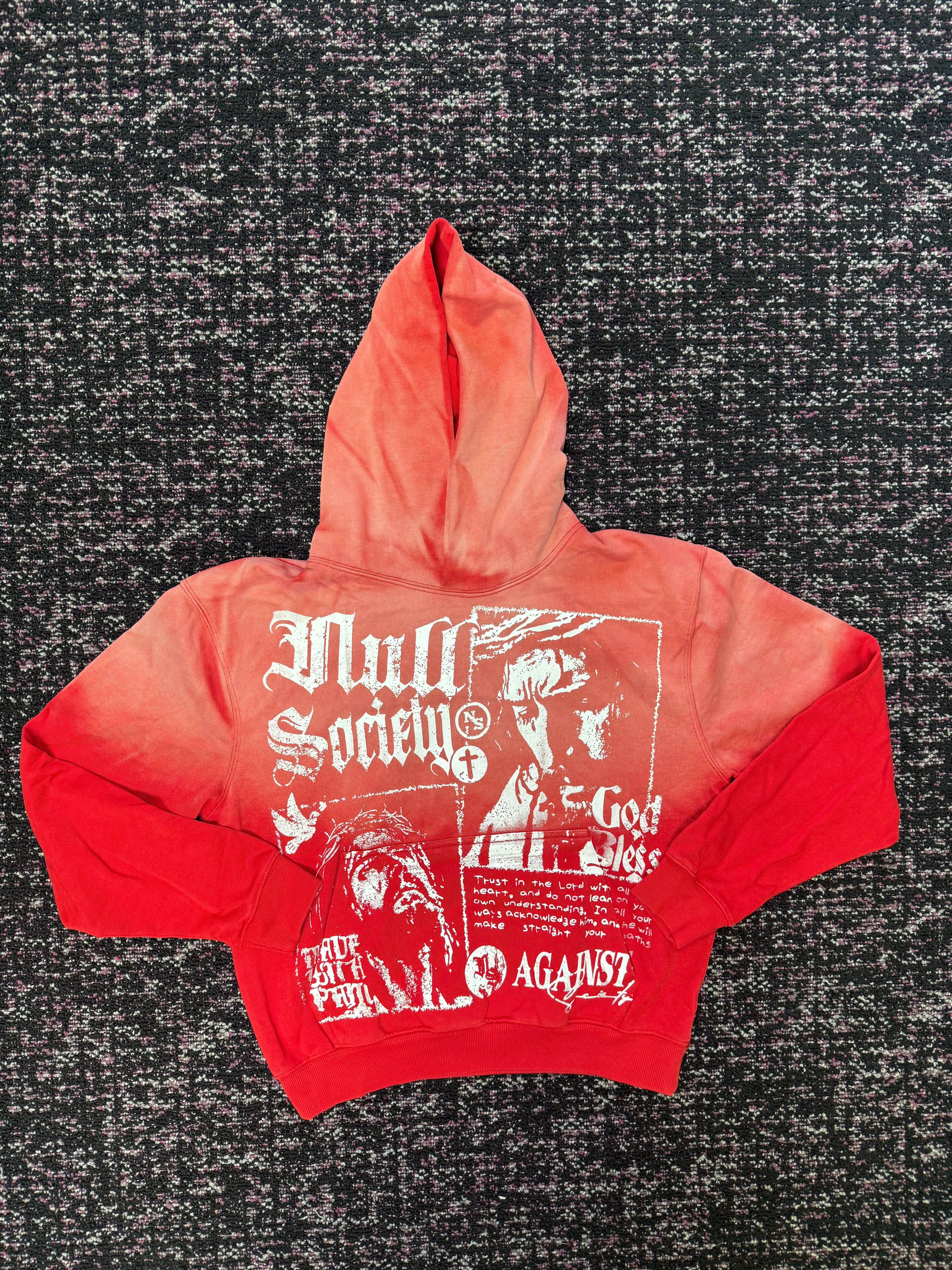 Null Society God Bless Red Hoodie