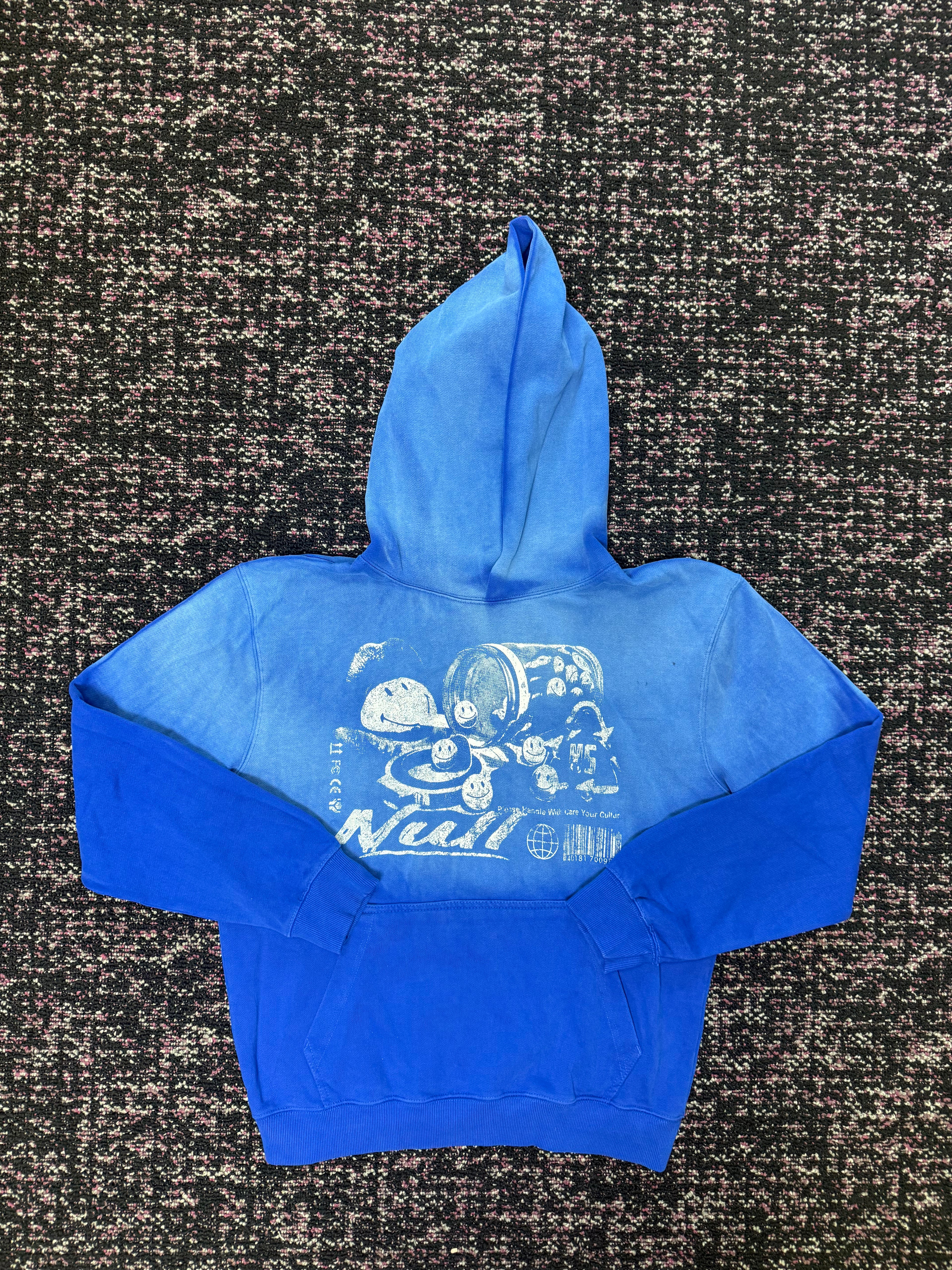 Null Society Keep Your Circle Small Blue Hoodie