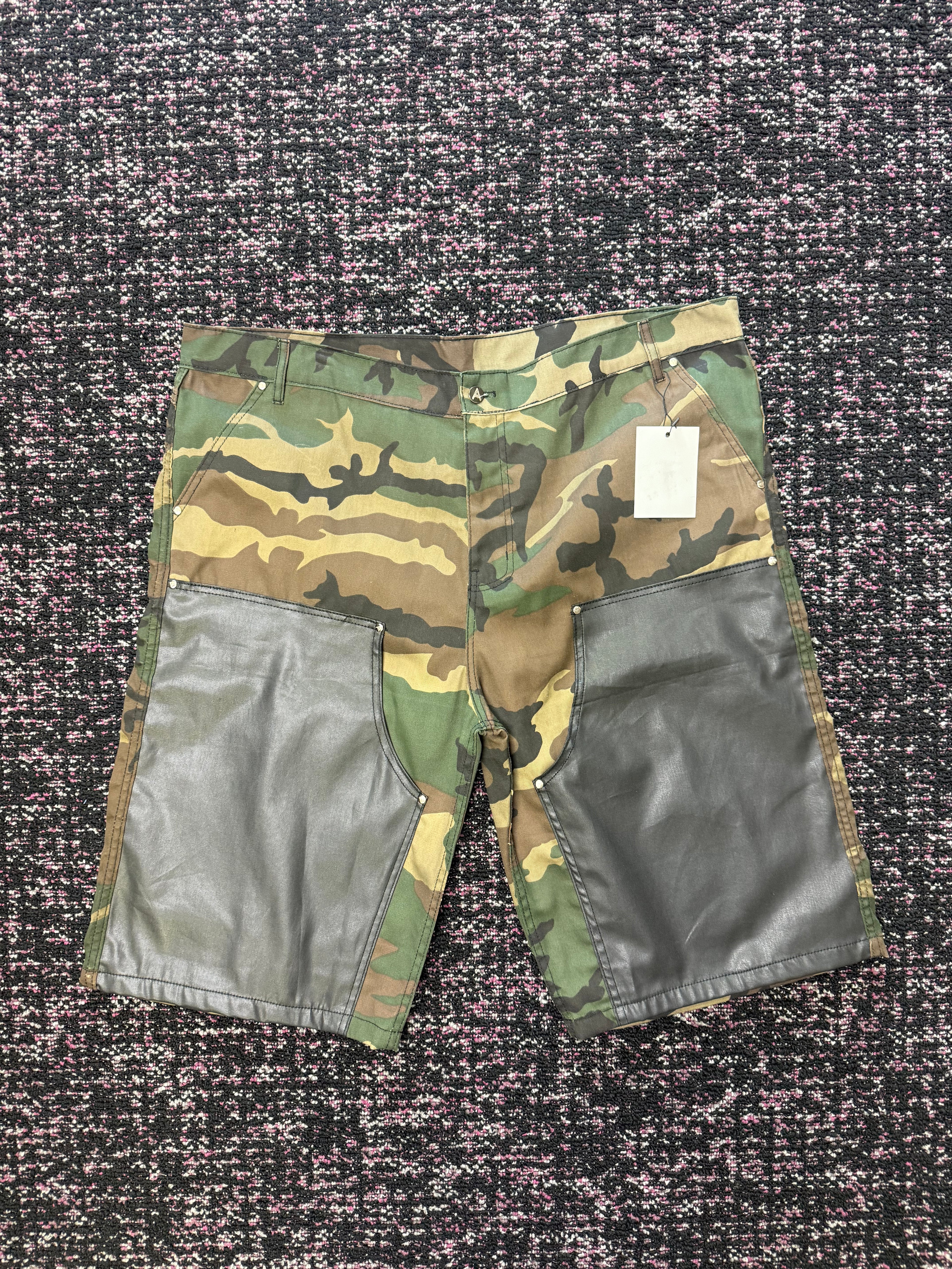 Abstract Co Camo Leather Shorts