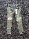 Purple Brand Grey Dirty Resin Blowout Jeans