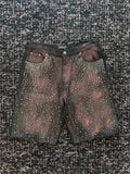 HESNTLS Black Rhinestone Shorts