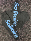 Solitaire Black Blue Sweat Suit