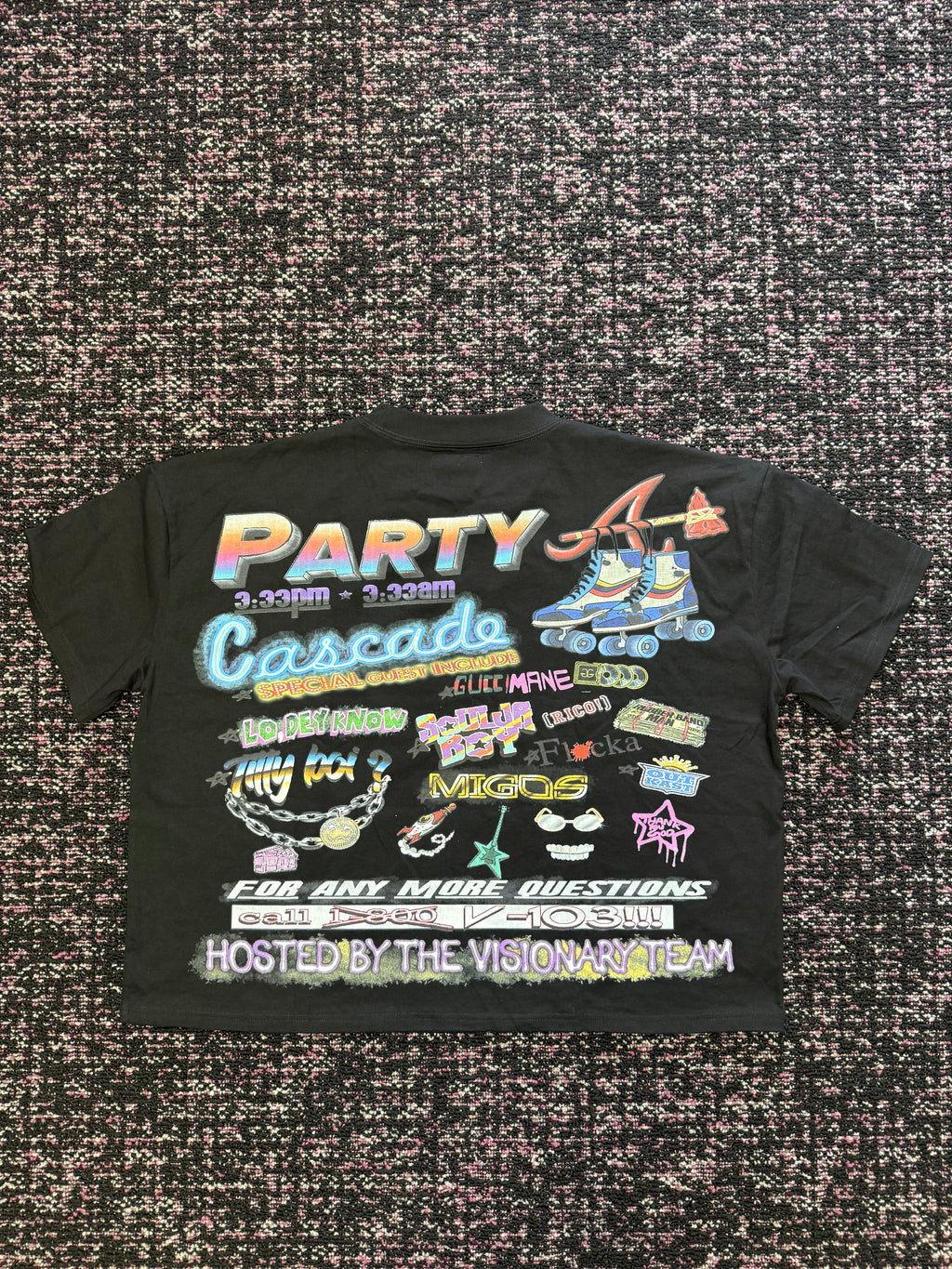 Visionary Black Cascade Tee