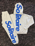 Solitaire Grey Blue Sweat Suit
